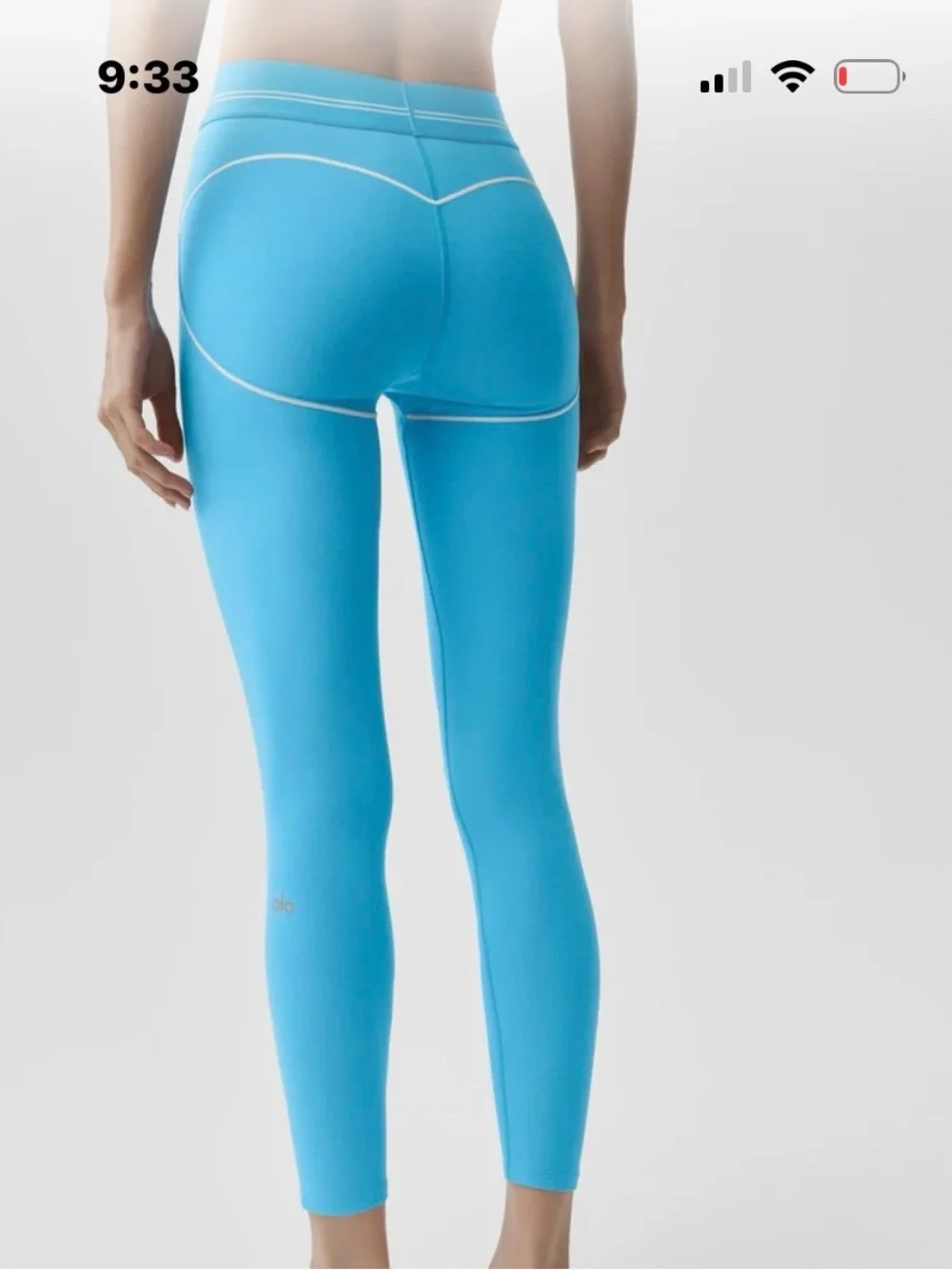 ALO Yoga azurevBlue/white High-waist Leggings with White